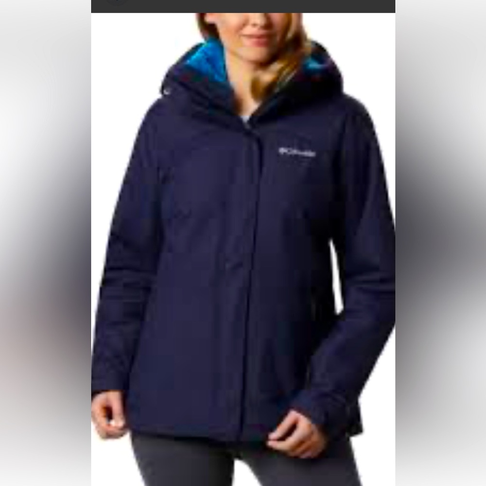 COLOMBIA WOMEN WINTER JACKET WITH INNER FLEECE JACKET DARK PURPLE SIZE XS